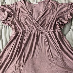 Flutter Sleeve Babydoll Nursing Friendly Maternity Top Size L